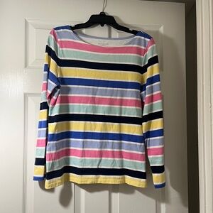 Talbots Multicolor Striped Cotton Top‎